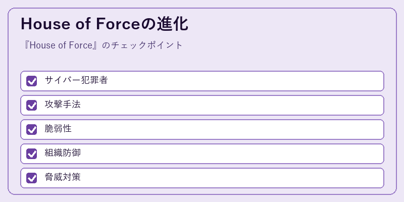 House of Forceの進化