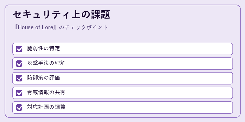 セキュリティ上の課題