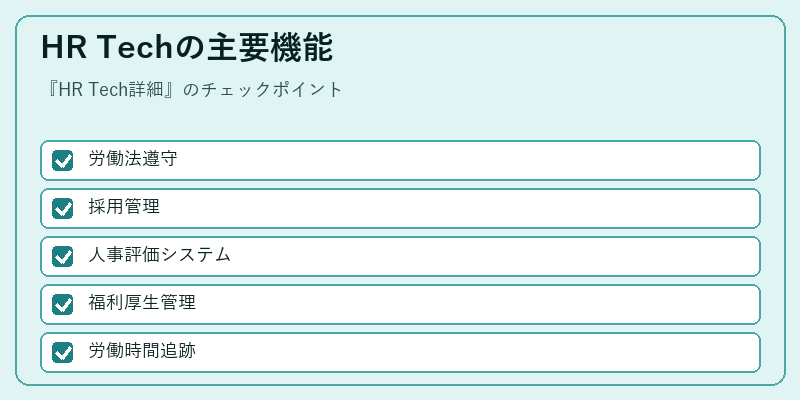 HR Techの主要機能