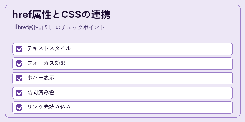 href属性とCSSの連携