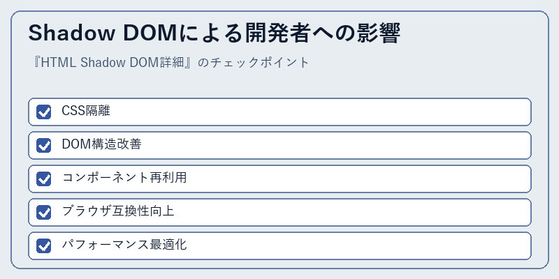 Shadow DOMによる開発者への影響