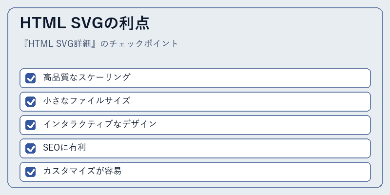 HTML SVGの利点