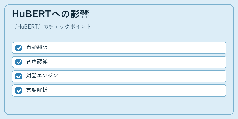 HuBERTへの影響