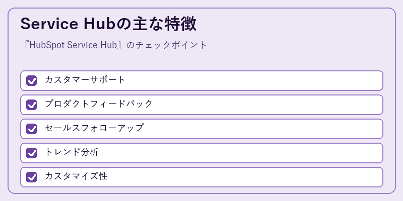 Service Hubの主な特徴