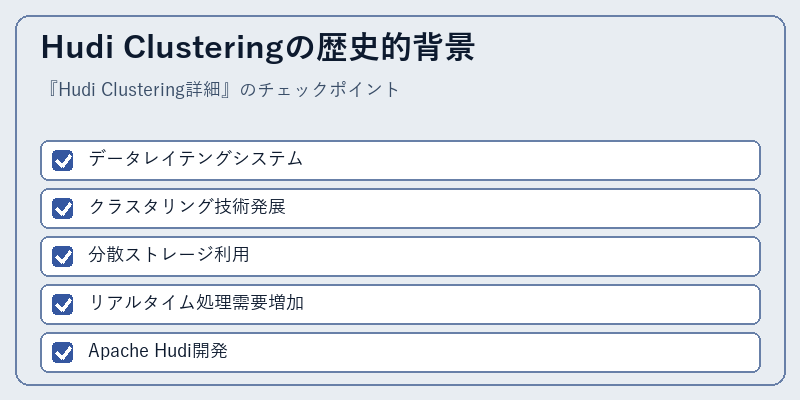 Hudi Clusteringの歴史的背景