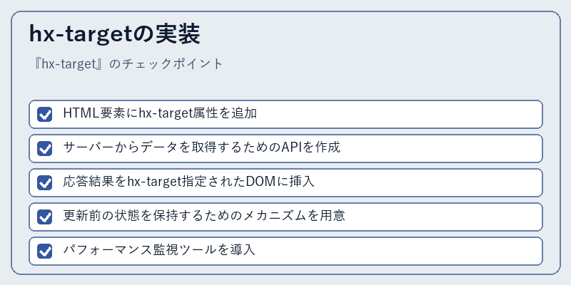 hx-targetの実装