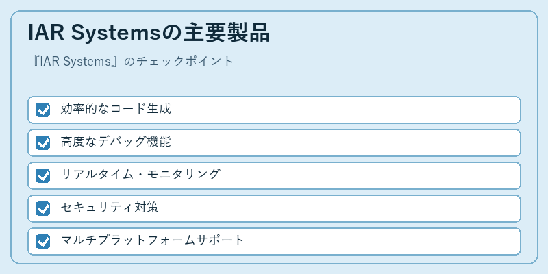 IAR Systemsの主要製品