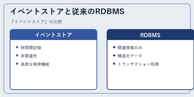イベントストアと従来のRDBMS