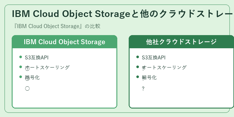 IBM Cloud Object Storageと他のクラウドストレージの比較