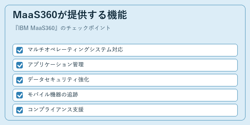 MaaS360が提供する機能