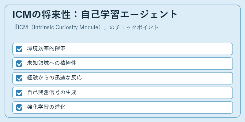 ICMの将来性:自己学習エージェント