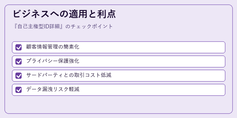 ビジネスへの適用と利点