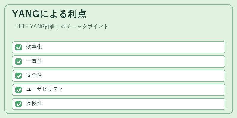 YANGによる利点