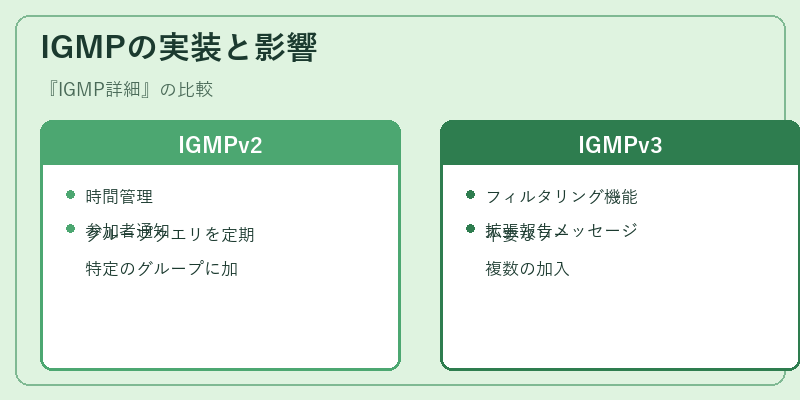 IGMPの実装と影響