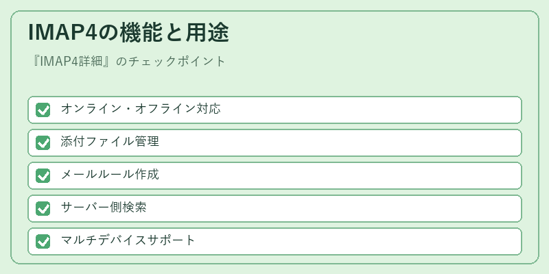 IMAP4の機能と用途
