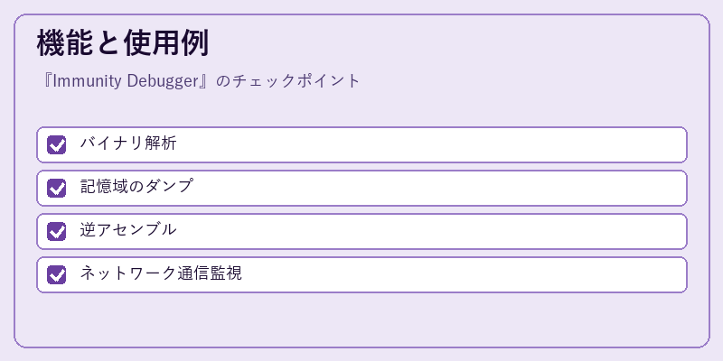 機能と使用例