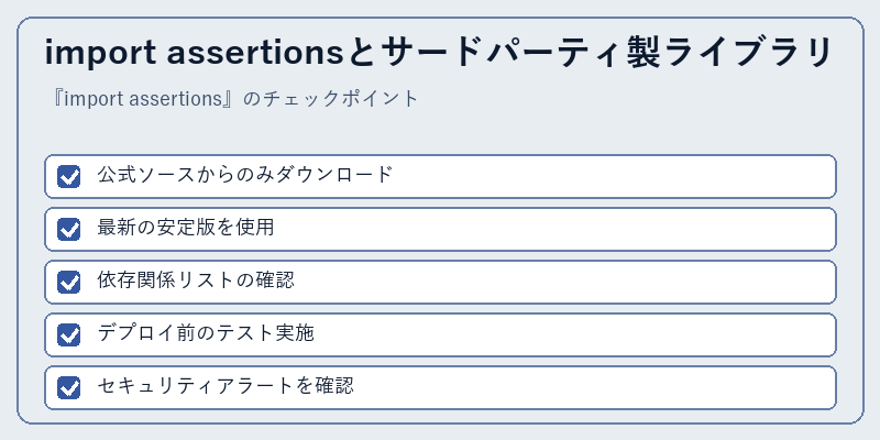 import assertionsとサードパーティ製ライブラリ