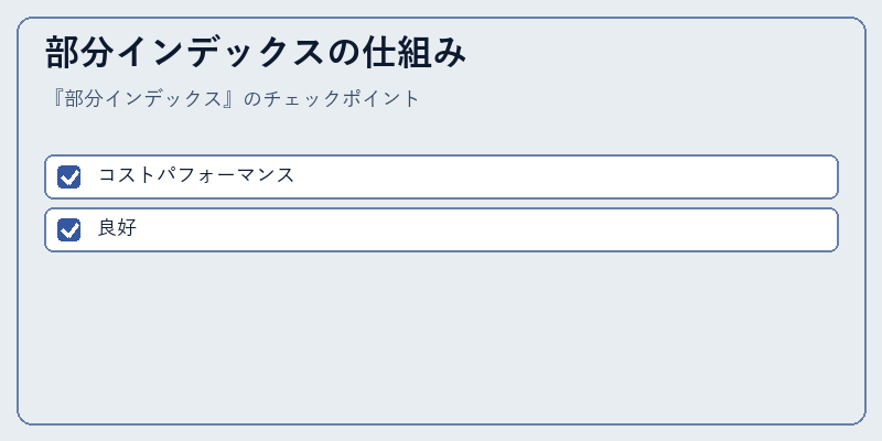 部分インデックスの仕組み