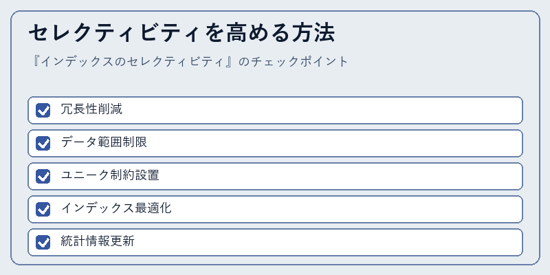 セレクティビティを高める方法