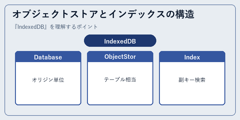オブジェクトストアとインデックスの構造