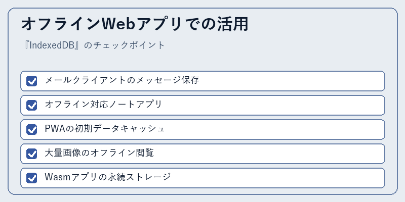 オフラインWebアプリでの活用