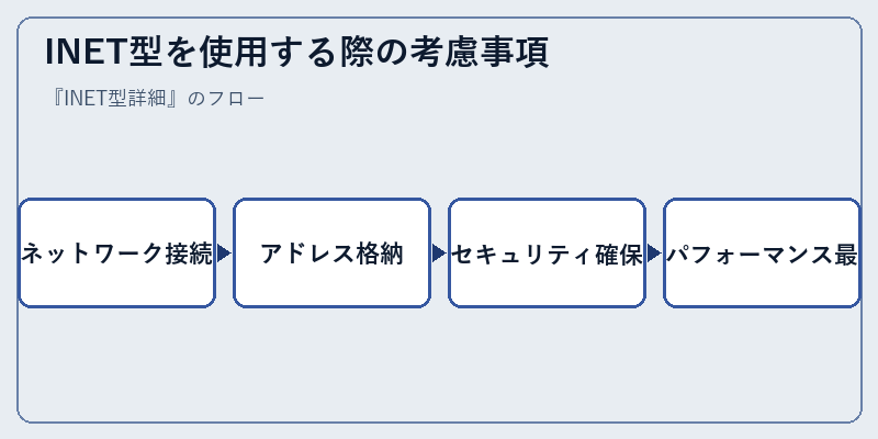 INET型を使用する際の考慮事項