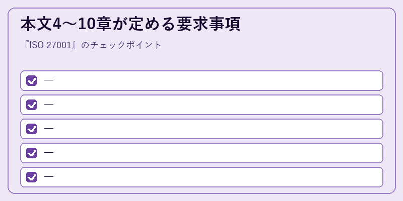 本文4〜10章が定める要求事項