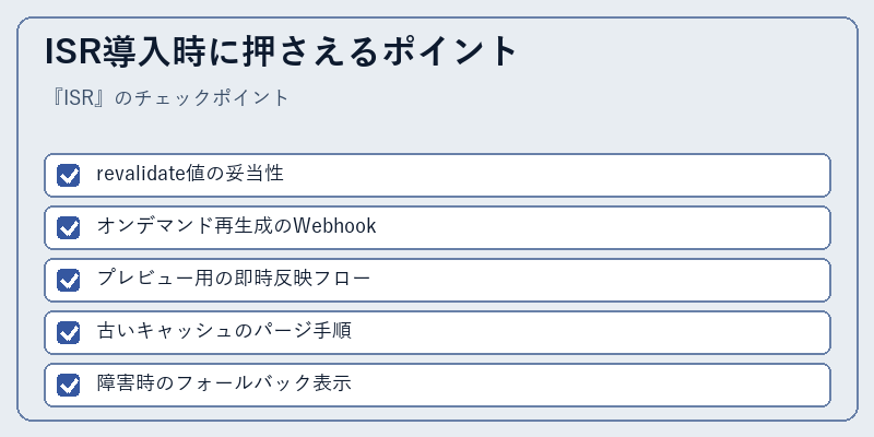ISR導入時に押さえるポイント