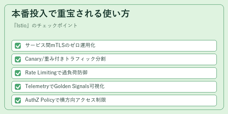 本番投入で重宝される使い方