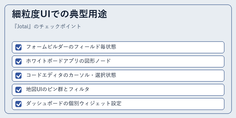 細粒度UIでの典型用途