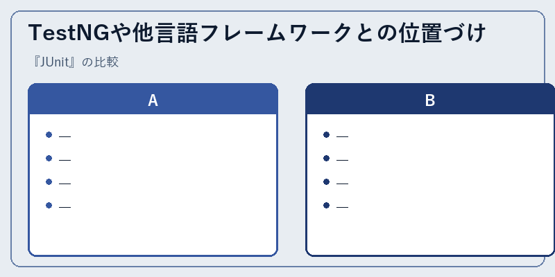TestNGや他言語フレームワークとの位置づけ