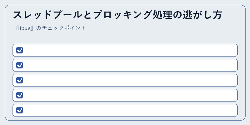 スレッドプールとブロッキング処理の逃がし方