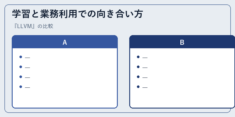 学習と業務利用での向き合い方