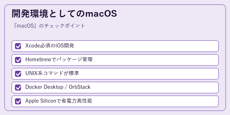 開発環境としてのmacOS