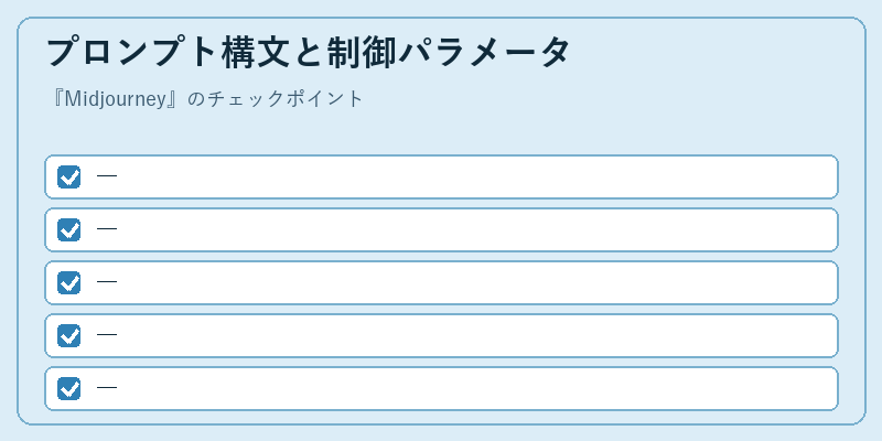 プロンプト構文と制御パラメータ