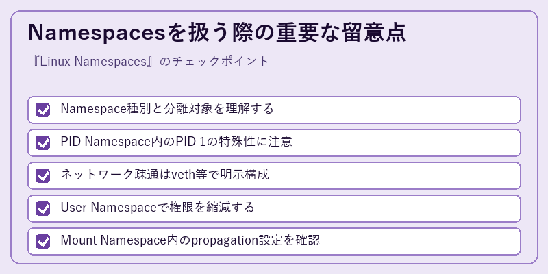 Namespacesを扱う際の重要な留意点