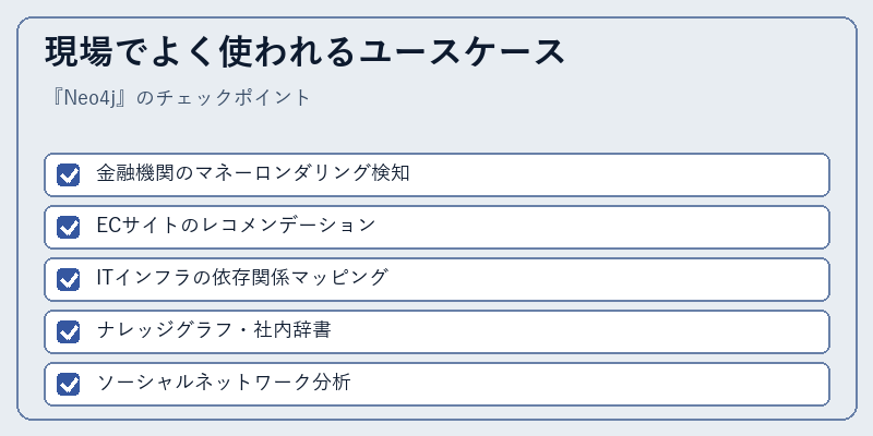 現場でよく使われるユースケース