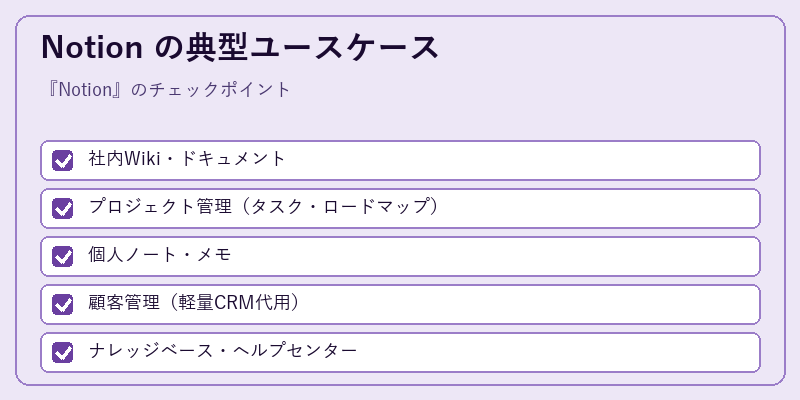 Notion の典型ユースケース