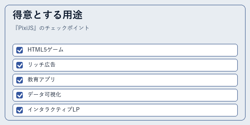 得意とする用途