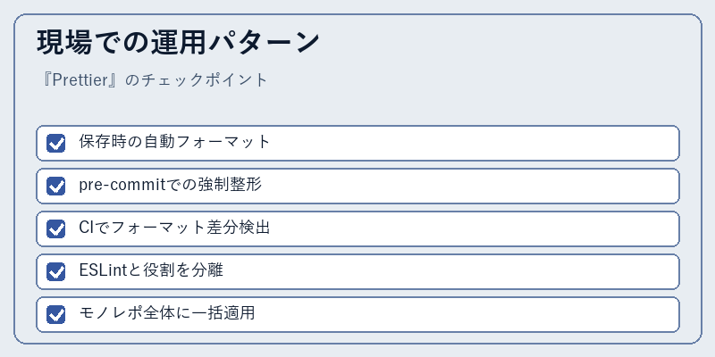 現場での運用パターン