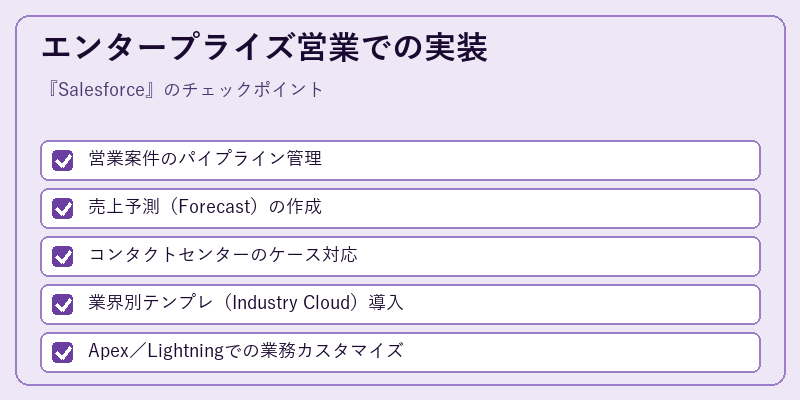 エンタープライズ営業での実装