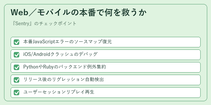 Web／モバイルの本番で何を救うか