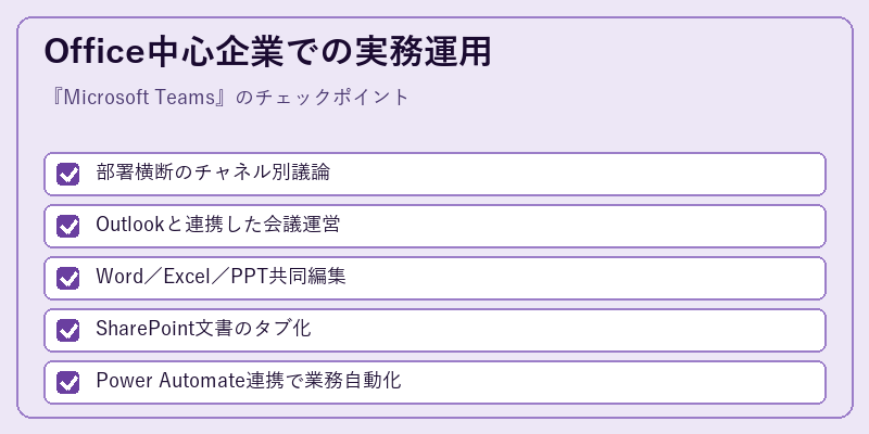 Office中心企業での実務運用