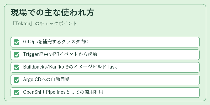 現場での主な使われ方