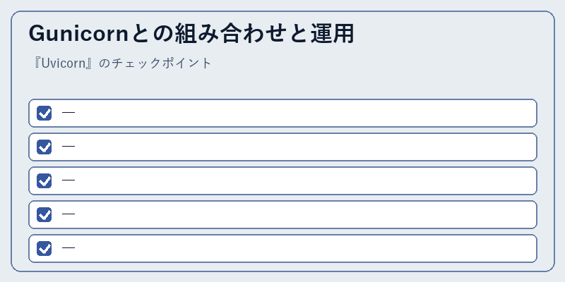 Gunicornとの組み合わせと運用