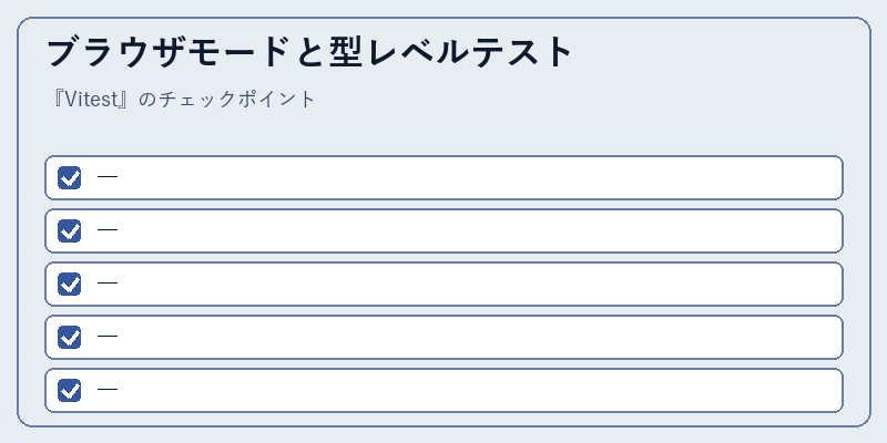 ブラウザモードと型レベルテスト
