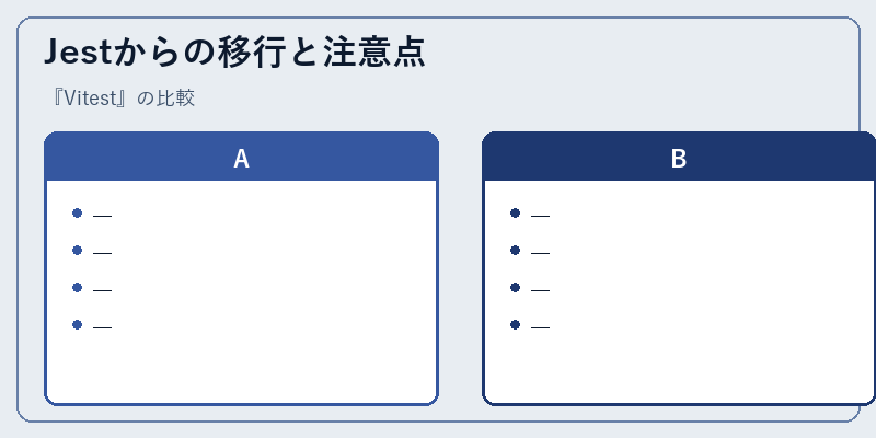 Jestからの移行と注意点
