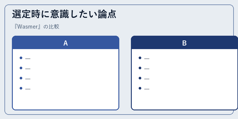 選定時に意識したい論点