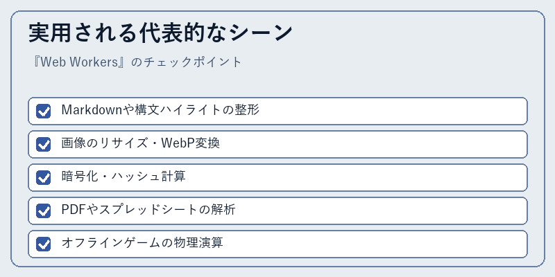 実用される代表的なシーン